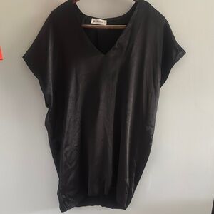 The Impeccable Pig Black V-Neck Shift Dress